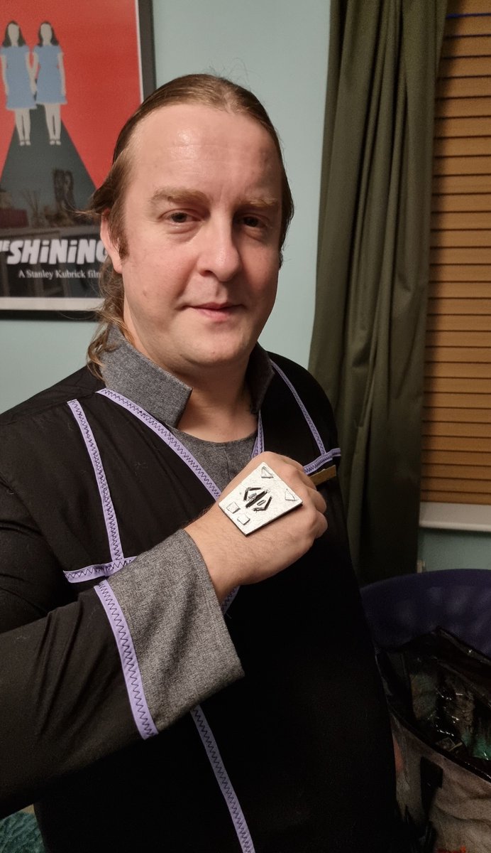 TransientMotion's tweet photo. @straczynski at an early Halloween party tonight, wearing an Army of Light uniform my wife made for me. Thankyou for possibly the most influential series I've ever watched! No other series, sci-fi or otherwise comes close https://t.co/u7haEH8fub