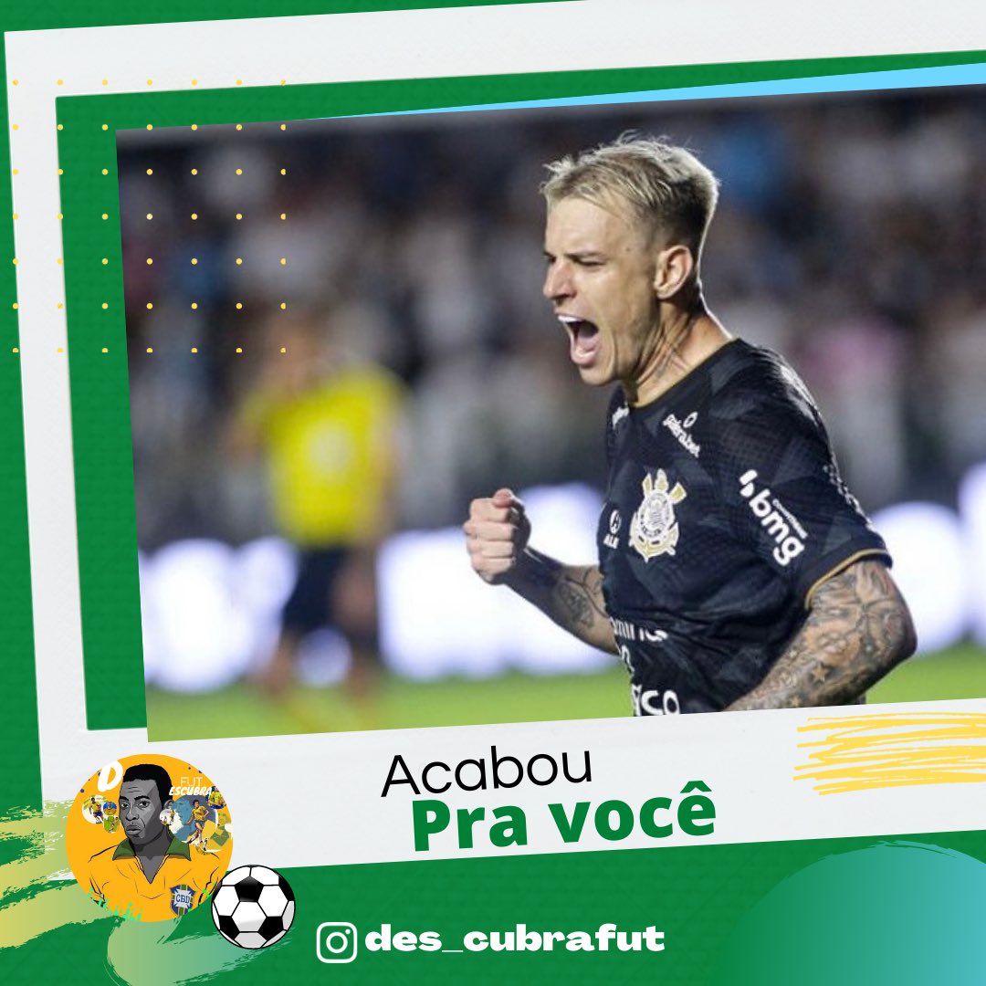 DescubraFUT's tweet photo. Acabou pro Santos. Clássico e o Peixe perde novamente dentro de casa. Contra o Poderoso Timão, quem marca é ele… Roger Guedes. 
Lei do ex não colou, pois, dessa vez o Yuri Alberto foi expulso após 2 cartões amarelos. 

#Brasileirao22 https://t.co/vnUjQCh9PC