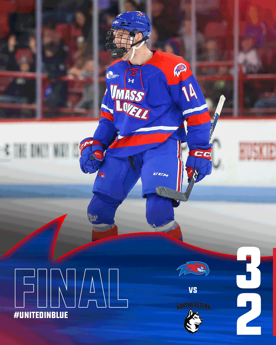 RiverHawkHockey's tweet photo. FINAL | Heading back to the Mill City three points richer 😎

#UnitedInBlue | #HockeyEast https://t.co/Otzx1Solst