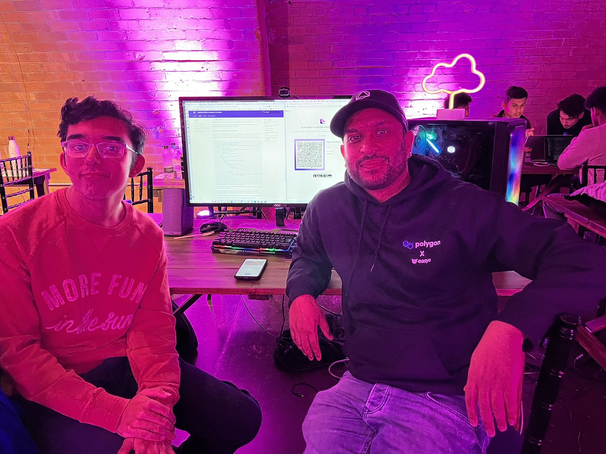 razacodes's tweet photo. 2:30am
We don’t sleep. We Build. 
Building using PolygonID

Shoutout to @0ceans404 thanks to your repo we got it to work. 

#Polygon @easya_app https://t.co/jYF4dAPBqn