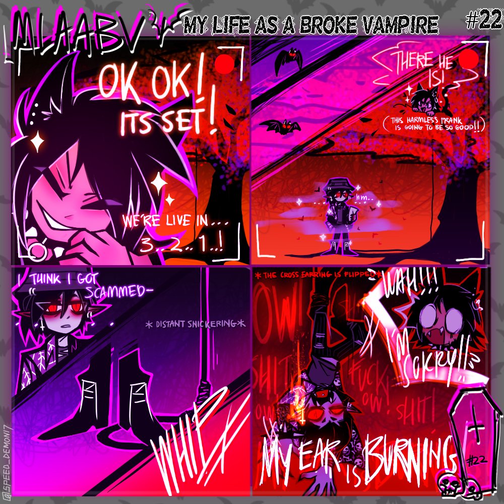 inkotal_'s tweet photo. [EP 22] DEADLY PRANK ✝🦇

#MLAABV #MLAABV_Comic #Vampire #Bucket 
#ArtistOnTwitter #minicomic #BrokeVampire #Catboy https://t.co/14oCIc9oPx