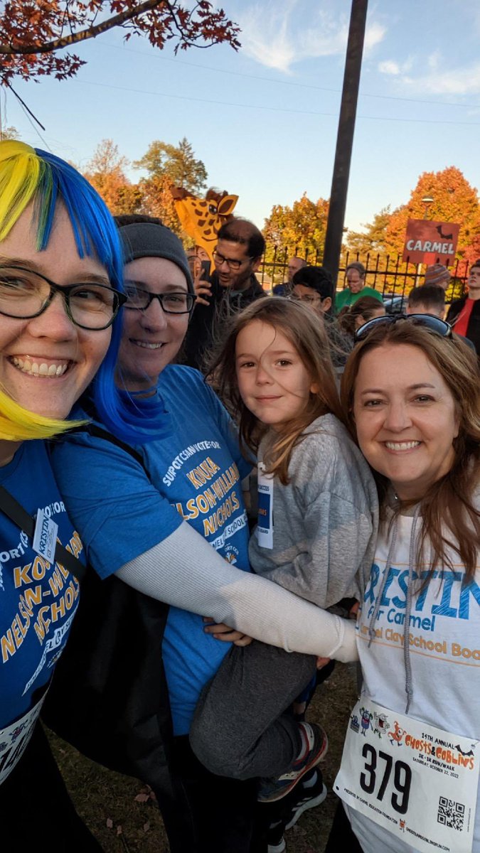 Ghost and Goblins race this morning! Always a fun time to support our Carmel Education Foundation.