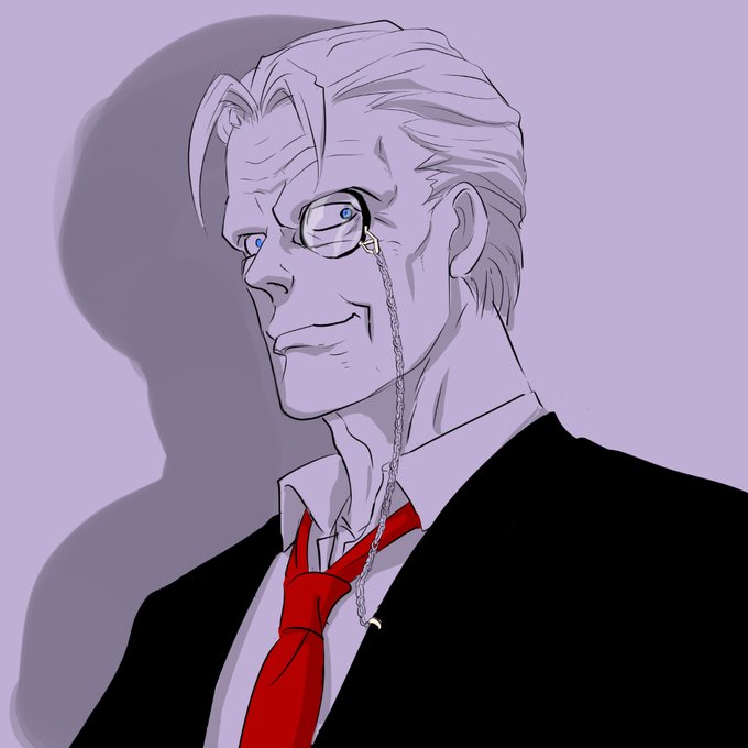 #アンドロ1h
第99回「メガネ」

片眼鏡も老アンディも一度描いてみたかったのです 