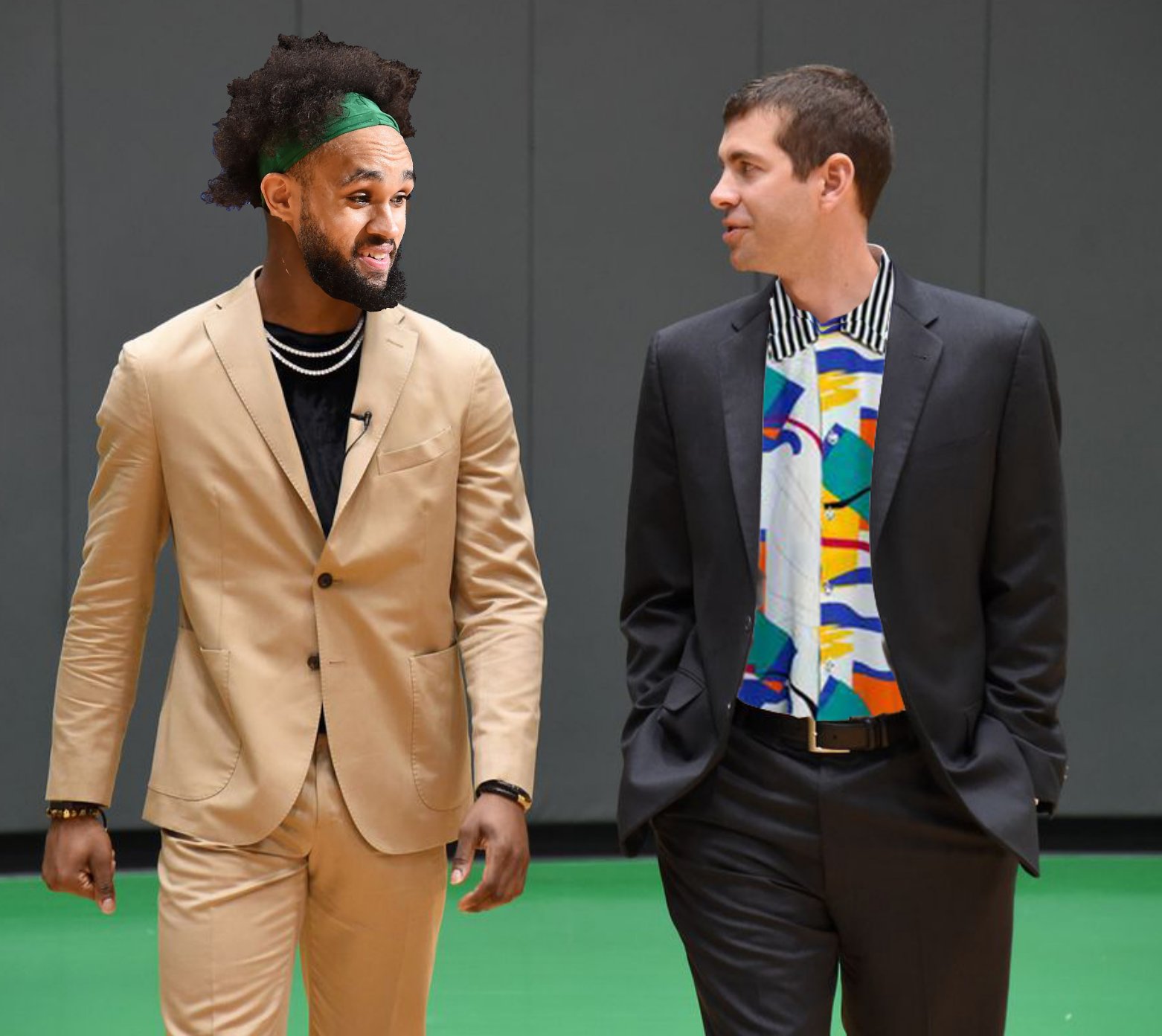 Derrick White with the HAPPY BIRTHDAY BRAD STEVENS Game! 