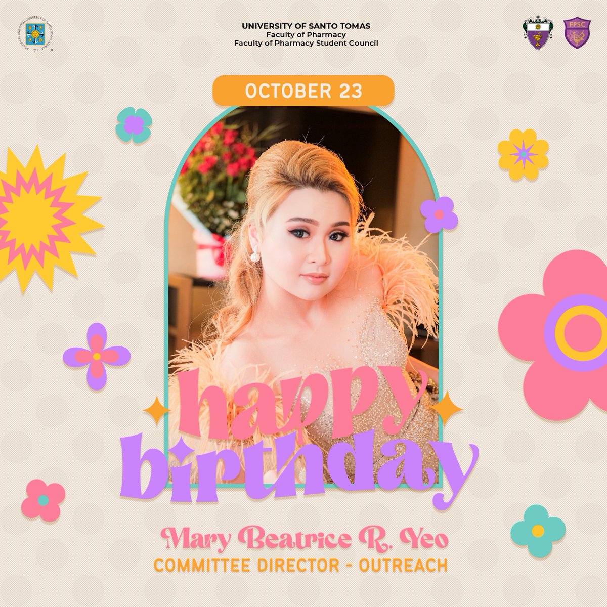 ustfpsc's tweet image. Happy Birthday, Bea!🎉💝

May this day remind you to stay grounded and be an inspiration to others. Make your year ahead full of promise and possibilities. ✨

Continue to lead with keenness and finesse, Bea! 👱🏻‍♀️💅🏻

#MARYestBdayBea
#BEAutifulInside&amp;amp;Out
#YEOrTheBest
#nowaybutup💜