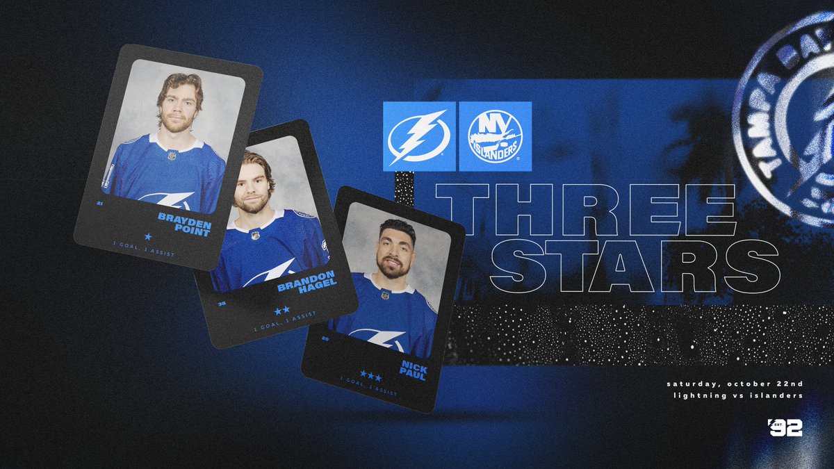 Tonight's shining stars! 🤩 #NYIvsTBL