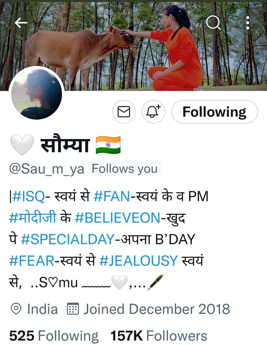 Vijaysinhbapu27's tweet photo. #157k #फ़ॉलोअर्स
पूरे होने पर @Sau_m_ya दी को ढ़ेर सारी शुभकामनाएं।।
कारवाँ यू ही आगे बढ़ता रहे।।
💐💐💐🤗🤗🤗🙏🙏🙏 https://t.co/tI3OpyHxNM