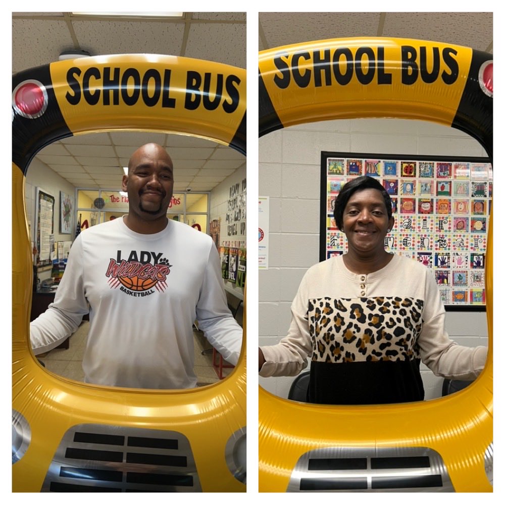 FairElementary's tweet photo. Last week was school bus safety week. (October 17- October 21). We wanted to take the time to thank a special group of drivers. These are our Fair Elementary teachers who are also bus drivers. #keepingstudentssafe #itshowtheyroll #bussafetyweek https://t.co/PAVqY9uQkR