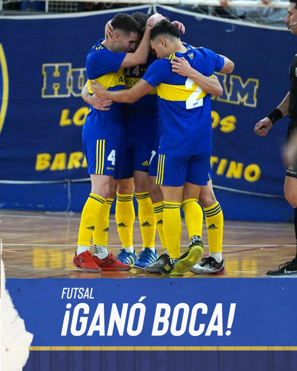 alegria_xeneize's tweet photo. 🥳🥳🥳 #GanóBoca!!!
⚽️ El Fútsal masculino también goleó 6-0 a #SECLA (goles de F. #MartínezRiveras, L. #Capogrosso y L. #Lucero e/c, J. Pablo #Cuello, E. #Ramirez y L. #Flores), de local.
#VamosBoca https://t.co/Nlb0OmX8bM