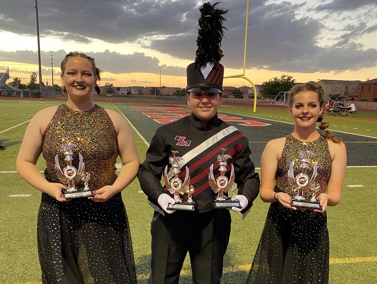 First place! With a score of 76.4 and captions in Music, General Effect and Percussion.