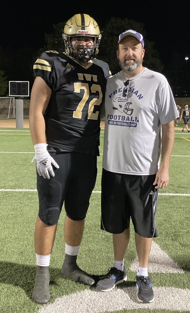 BobFloth_FPS's tweet photo. Enjoyed watching two great former @FreemanFootball players this afternoon start for @NWUFootball. @jgramann13 &amp; @tyleradams_2 both competed hard all game. Good luck the rest of your season. #freemanfalcons https://t.co/BROKdt8uOz