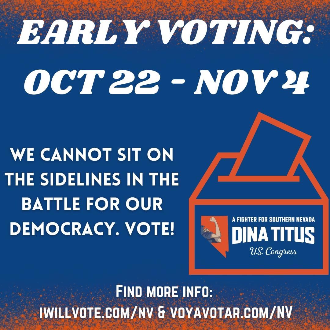 dinatitus's tweet photo. Early voting starts today. Make your voice heard & help us #KeeptheHouse. https://t.co/7IHFejDZvV