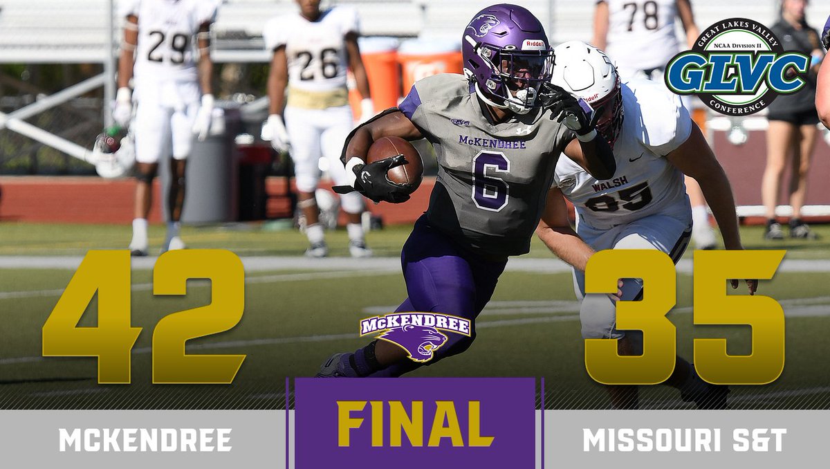 McKendree Bearcats (@mckbearcats) on Twitter photo .<a href="/Mckendree_FB/">McKendree Football</a> rallies from 35-14 deficit heading into fourth quarter to post a 42-35 win over <a href="/minersports/">Missouri S&T Miners</a> .<a href="/Mckendree_FB/">McKendree Football</a> rallies from 35-14 deficit heading into fourth quarter to post a 42-35 win over <a href="/minersports/">Missouri S&T Miners</a>