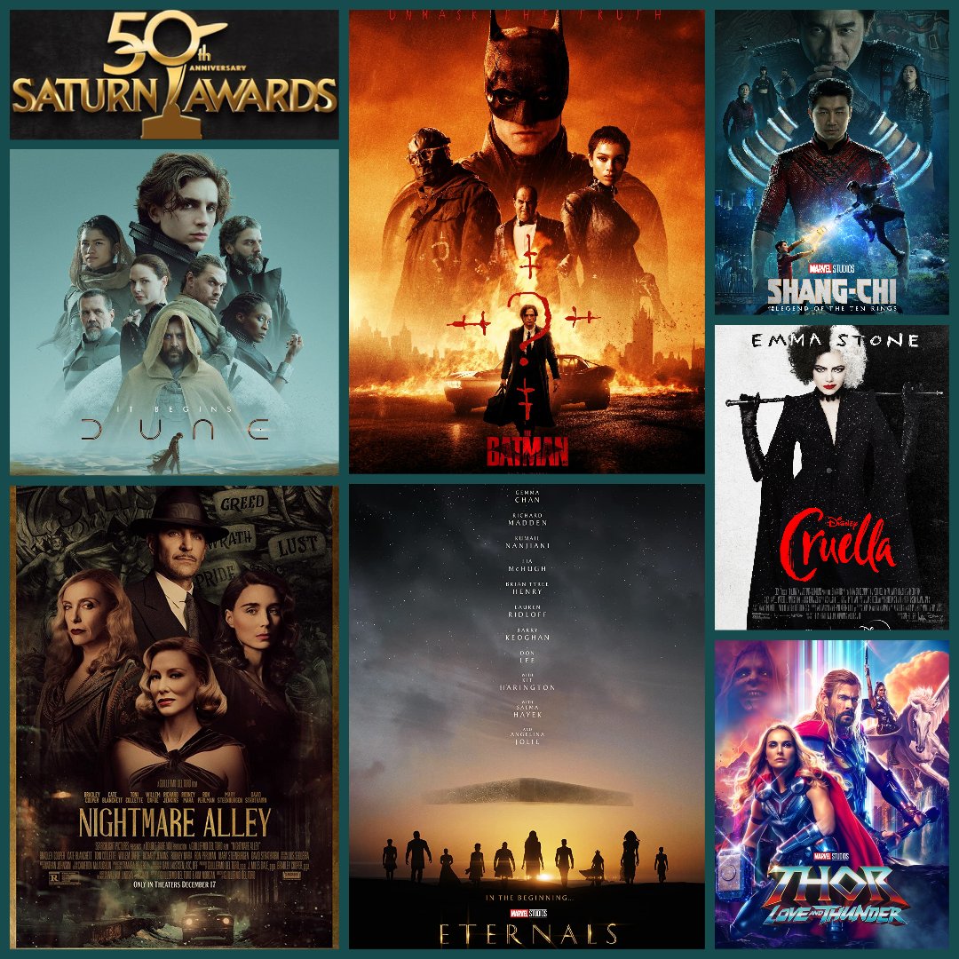 SaturnAwards's tweet photo. (3/3) The #SaturnAwards will be live streamed NEXT WEEK Oct. 25th, on @ElectricNow1!
Who do you think is winning Best Film Costume!?

#ThorLoveAndThunder - #MayesCRubeo

#NightmareAlley- #LuisSequeira

#TheEternals- #SammySheldon https://t.co/EIsTZY6wwu