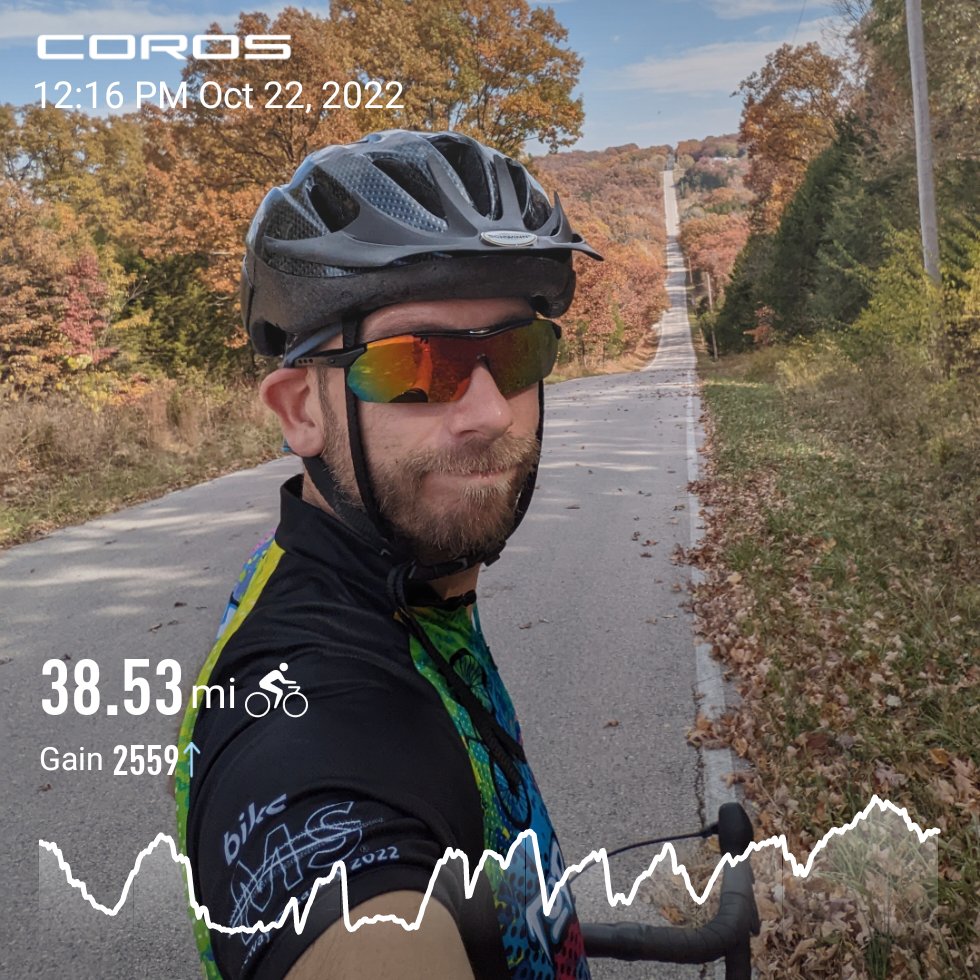 GrossbauerJake's tweet photo. Got back in the saddle today, may not have been the wisest choice as holy winds!!
About had bike blown out from under me a few times but loving my fall backroads.
#bikems #roadbike #fallriding #peteacher #exploremo https://t.co/7zSPfXL7Bm