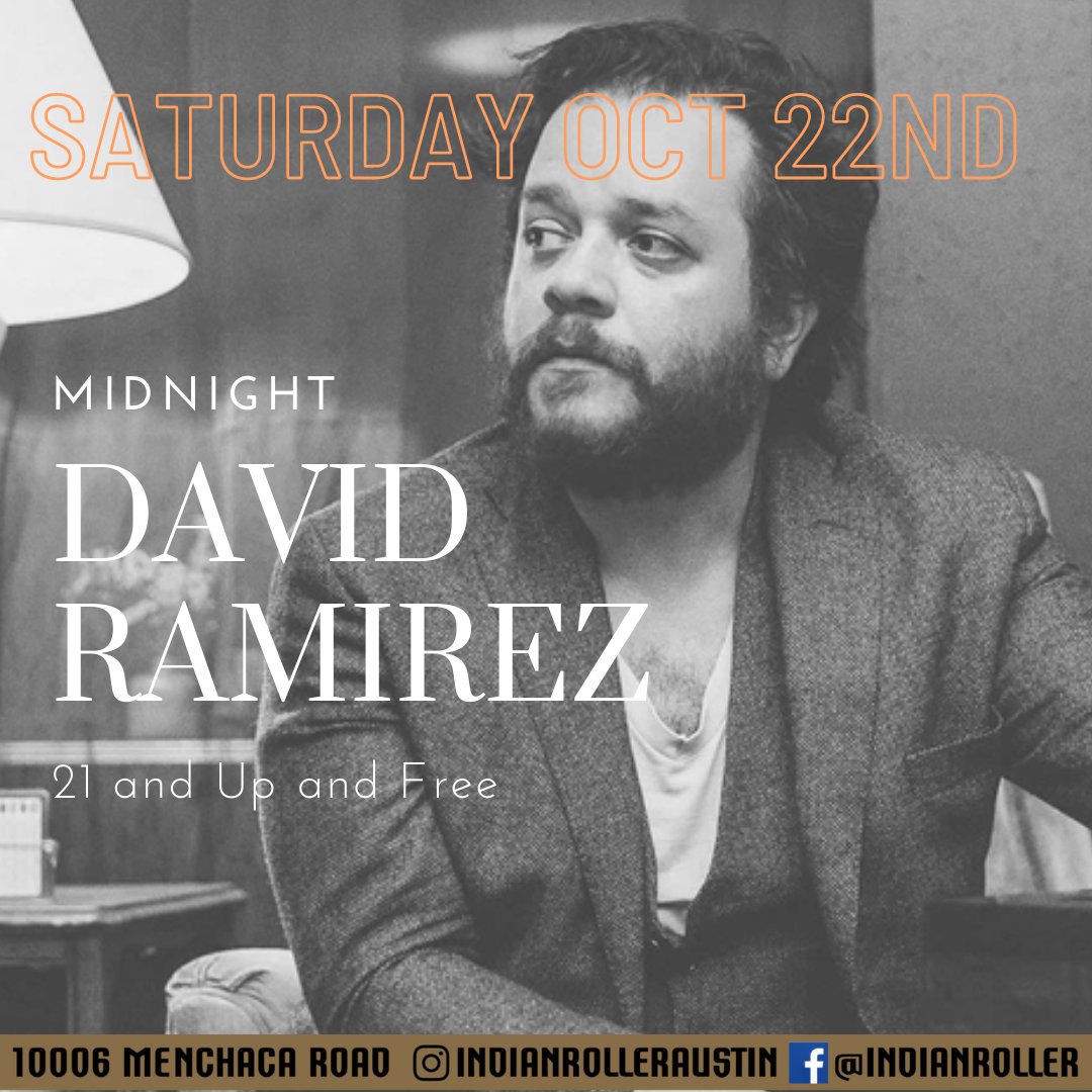 David Ramirez will be closing out our Indian Roller 8th Anniversary Blowout! Come out to this free show and celebrate the last legs of this boutique roadhouse! #southaustin #atx