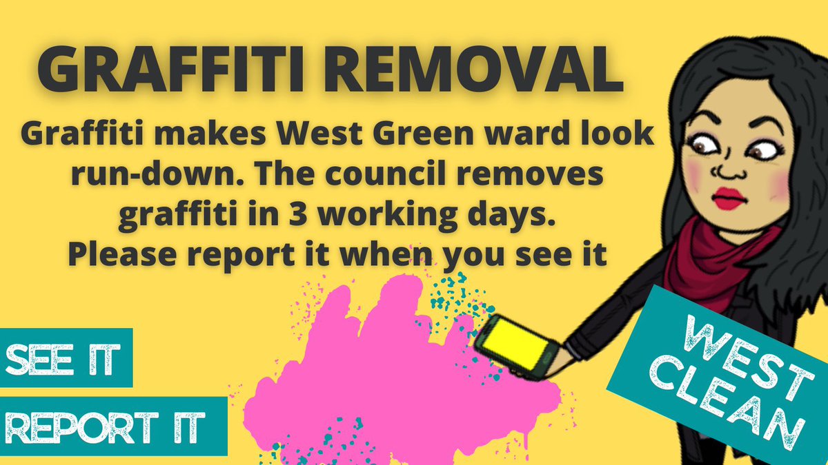 CllrSeema's tweet photo. #WestClean - Starting to see bits of graffiti (tagging) appear in the ward again… 

Please report it on the Love @CleanStreetsApp (free to download on any smart phone) or tweet it to @VeoliaUKHelp with location. 

It will be removed within 3 working days https://t.co/4GcdmRsG1v