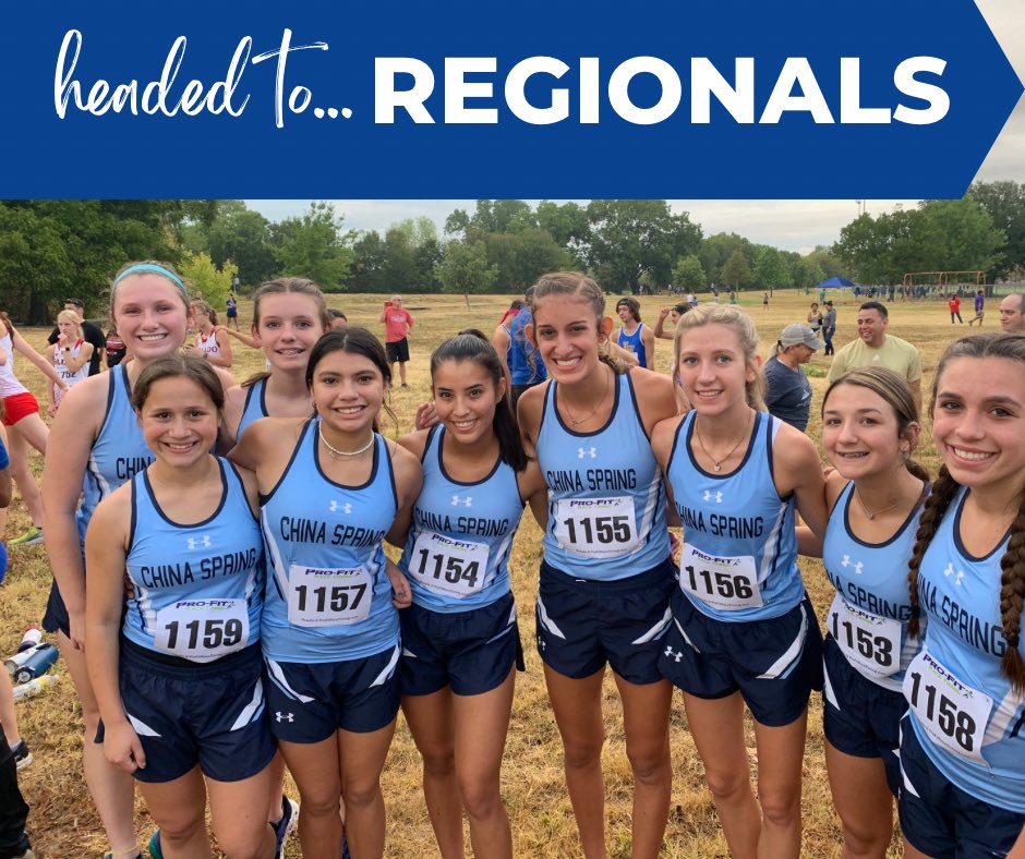 ChinaSpringXC's tweet photo. Regionals Send Off
Sunday, October 23, 1:45 pm
CSHS 

Bring your signs and noice makers to cheer on our Varsity girls team and Jade Jobe as they leave for their meet on Monday @ Kate Barr-Ross Park in Huntsville, TX https://t.co/L4uzj2n7E6