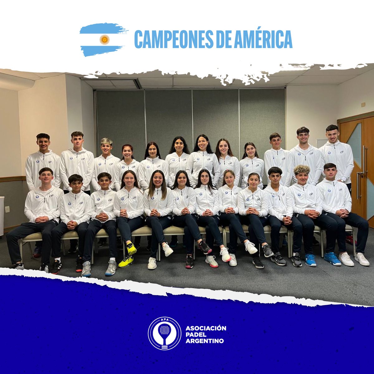 #Padel 

Argentina se quedó con el título en el Panamericano de Menores en Camboriu 🇧🇷. El equipo 🇦🇷 lo conformaron 4 jugadores de cada categoría, en la rama femenina y la masculina: sub 14 , sub 16 y sub 18

📷 <a href="/Padel_APA/">Asociación Pádel Argentino (APA)</a>