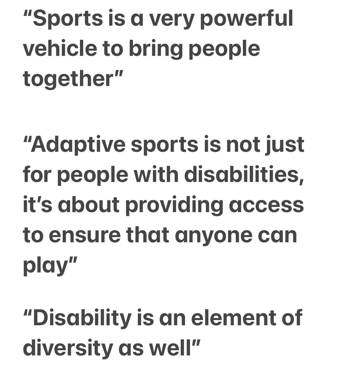 Powerful talk by Dr. <a href="/Okanlami/">Dr. O (Feranmi Okanlami, MD MS)</a>
Sports definitely is a powerful vehicle for togetherness. As an immigrant, sports played a big part of overcoming the language and cultural barriers back in high school. Adaptive sports—providing access to all is critical
#AAPMR22 #Physiatry <a href="/AAPMR/">AAPM&R News</a>
