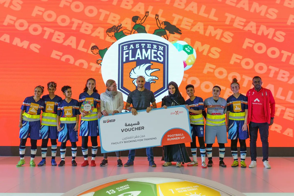 GGWCUP_SA's tweet photo. Action champion : IAU
Style champion : Serotonin Upm
Football champion:  Hemmah
Crowd champion: Sustainable flames
Runner up: Eastern flames 
Winner football: Oasis
⚽ 🔥
#GGWCUPKSA #GGWCUP https://t.co/7fY9YnD1DC