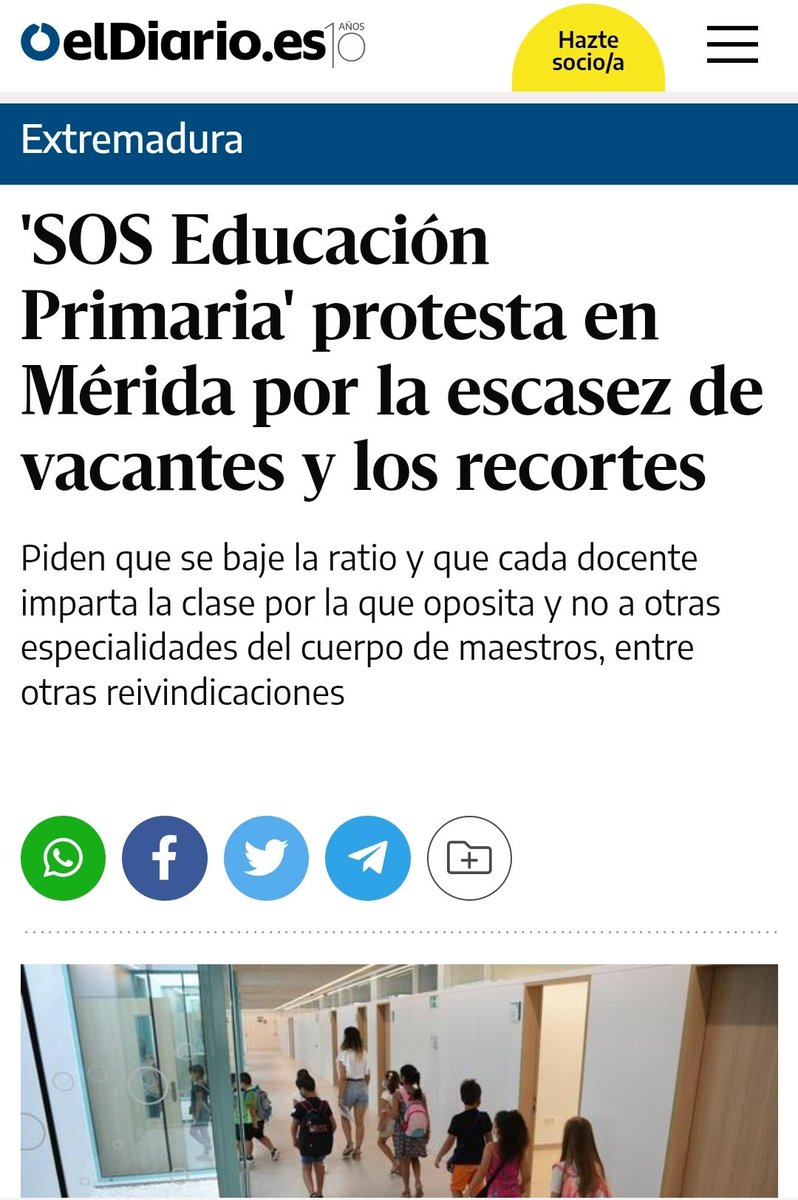 Primaria2022's tweet photo. Somos noticia 💪🏻
#BajadaDeRatios
#VueltaDeLos165dias
#Reduccion23HorasLectivas
#ModelodePlantillaDocente
#CadaDocenteSuEspecialidad
 #adaptar33RD15942011 
#Noal2x1
@GFVara @EstherGMoran
@famayaf @luzseijo @Junta_Ex
https://t.co/kNIZSIbK7O https://t.co/Uo1lL45b4H