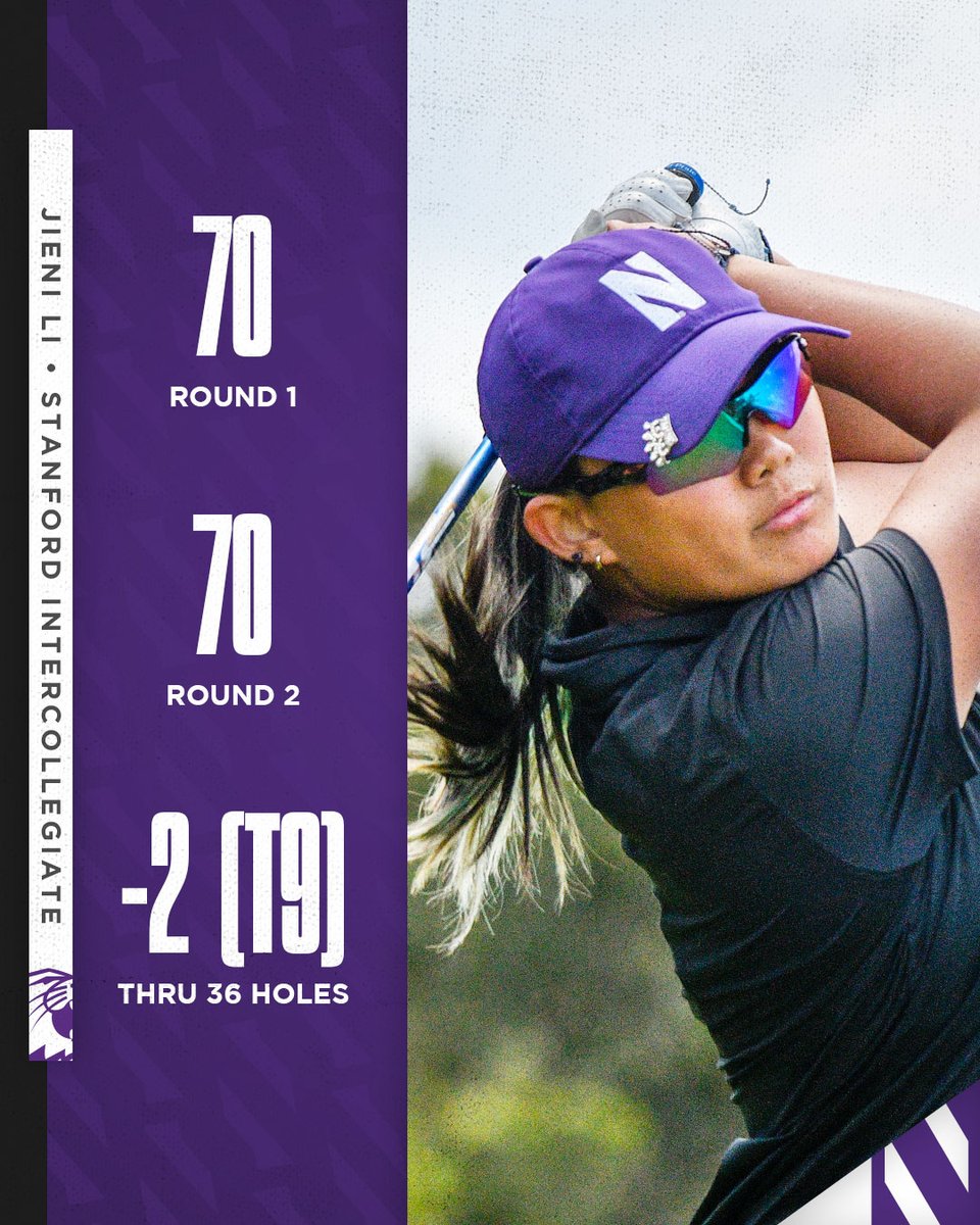 NU_Sports's tweet photo. Back-to-back 70's has Jieni Li in the Top-10 for @NUGolf_Live after 36 holes in a loaded field at the Stanford Intercollegiate. 

⛳️ https://t.co/r9J5bPtTwR

#GoCats | @patgossnugolf https://t.co/w9jdJLQxk6
