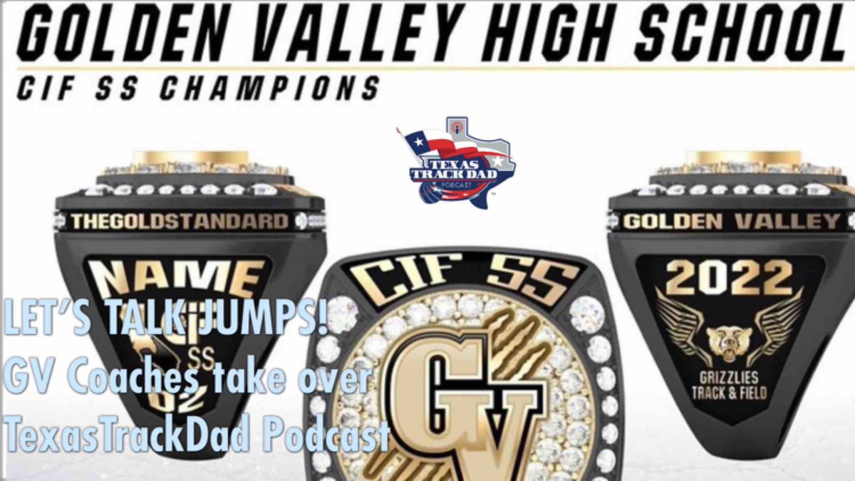 TexasTrackDad's tweet image. Golden Valley High School @GVjumps @rungvgrizz Coaches talking "JUMPS" with TexasTrackDad #tr... youtu.be/Ad3lHD4HUpo 👈via @YouTube #podcast #trackandfield