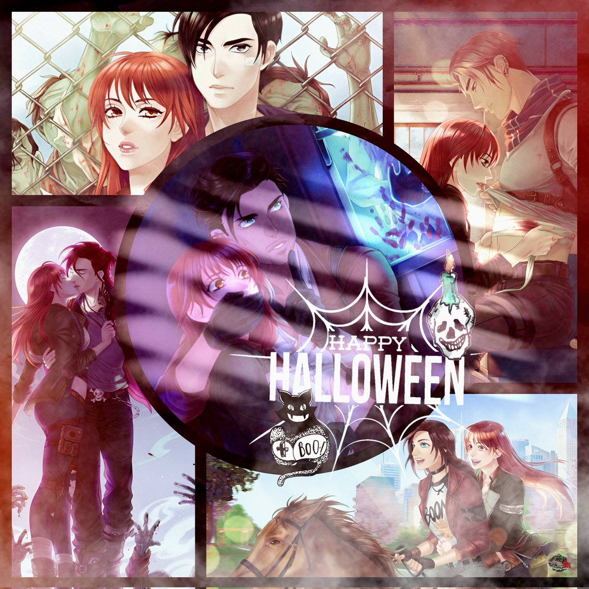 FanyhStey's tweet photo. [🍭 Amour Sucré - Halloween 🎃]

Retrouvez Rayan, Castiel, Nathaniel, Hyun et Priya pour une apocalypse zombie en VR... 

#amoursucré #amoursucrerayan #amoursucrecastiel #amoursucrenathaniel #amoursucrehyun #amoursucrepriya #beemoovgames #halloween #happyhalloween https://t.co/nFqfEQLoOO