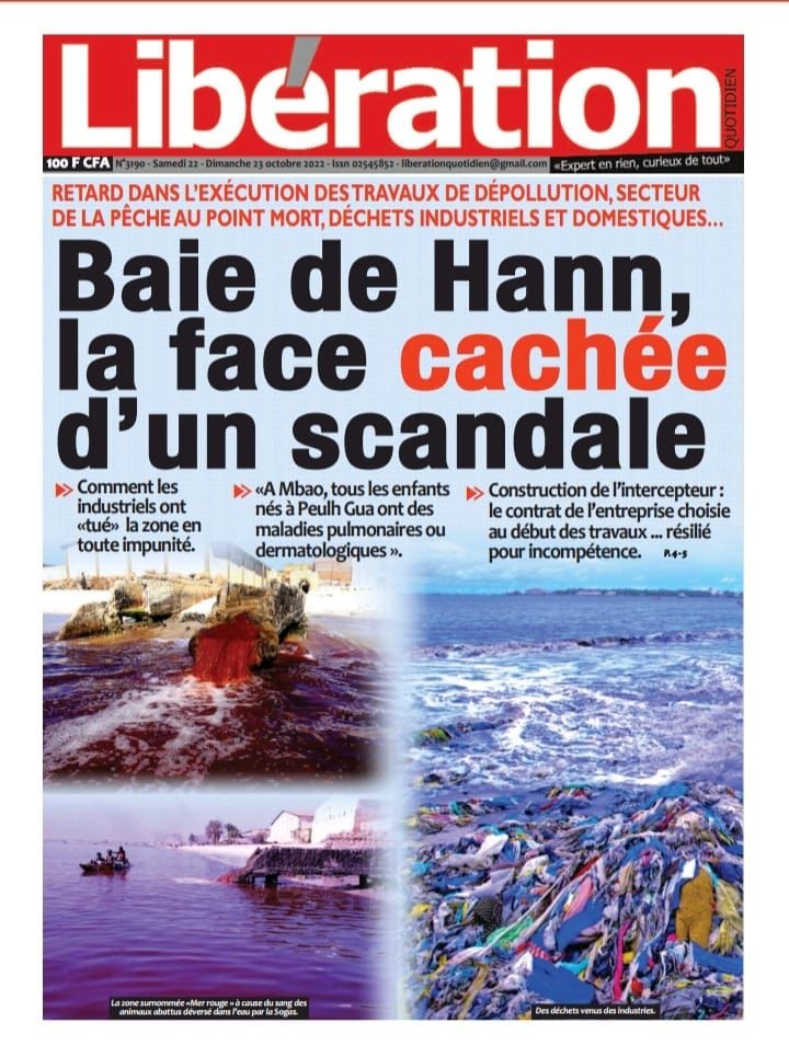 BirahimeSeck's tweet photo. Félicitations Massiré et au Journal @SenegalLibe10 pour ce grand dossier sur la Baie de Hann. Vous avez tout mon respect. Nous serons très heureux de vous recevoir au Forum Civil pour une présentation du travail🇸🇳🚀 https://t.co/8i4evHOorq