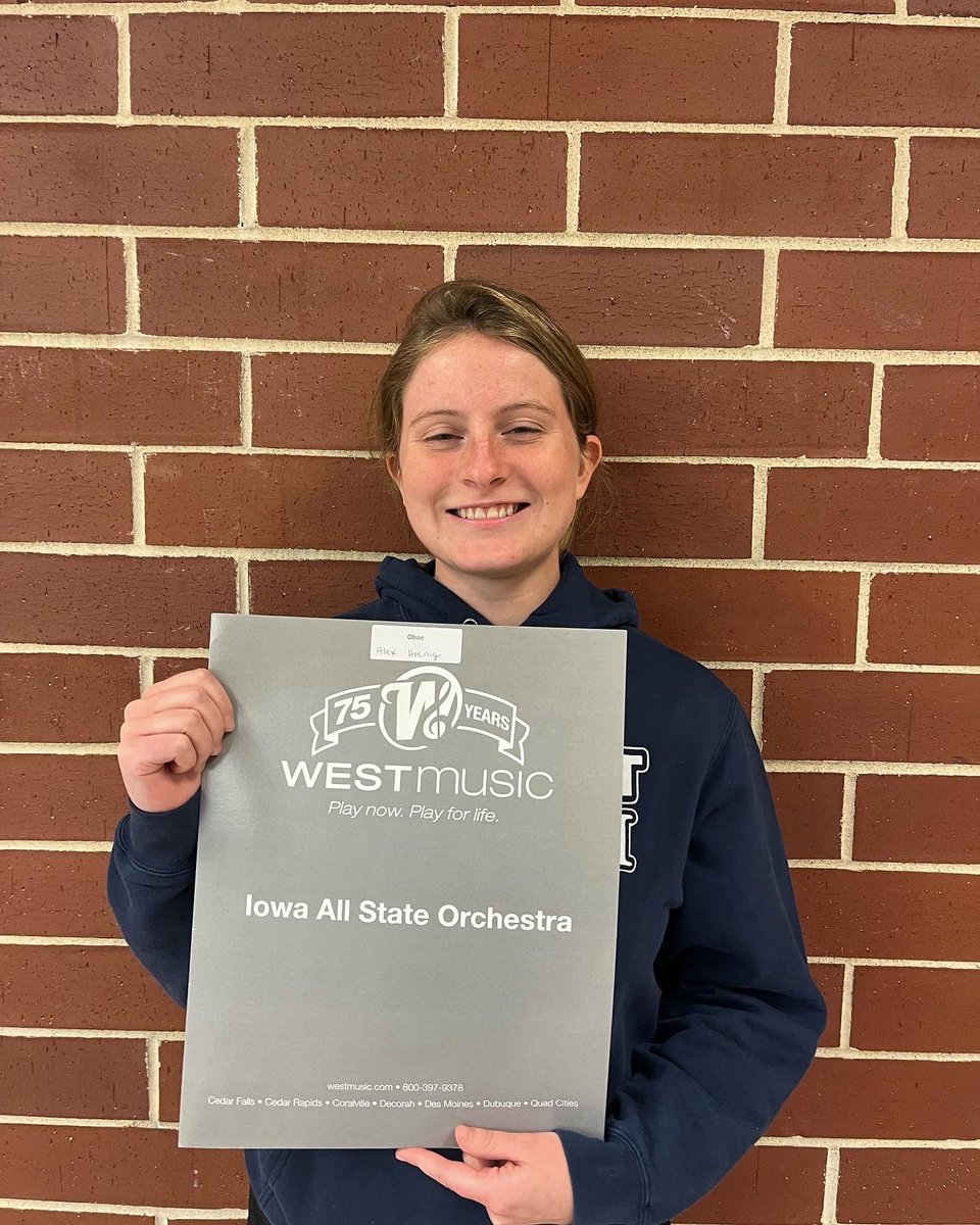 WintersetBands's tweet photo. Congrats to the following students on their acceptance into the prestigious Iowa All-State Band or Orchestra:

Alex Hoenig - Oboe (Orchestra)
Kael Blanchard - 1st Trumpet (Orchestra)
Gracie Cole - 2nd Clarinet (Band)
Ashley Alford - 3rd Clarinet (Band) https://t.co/a7OP59xpYn