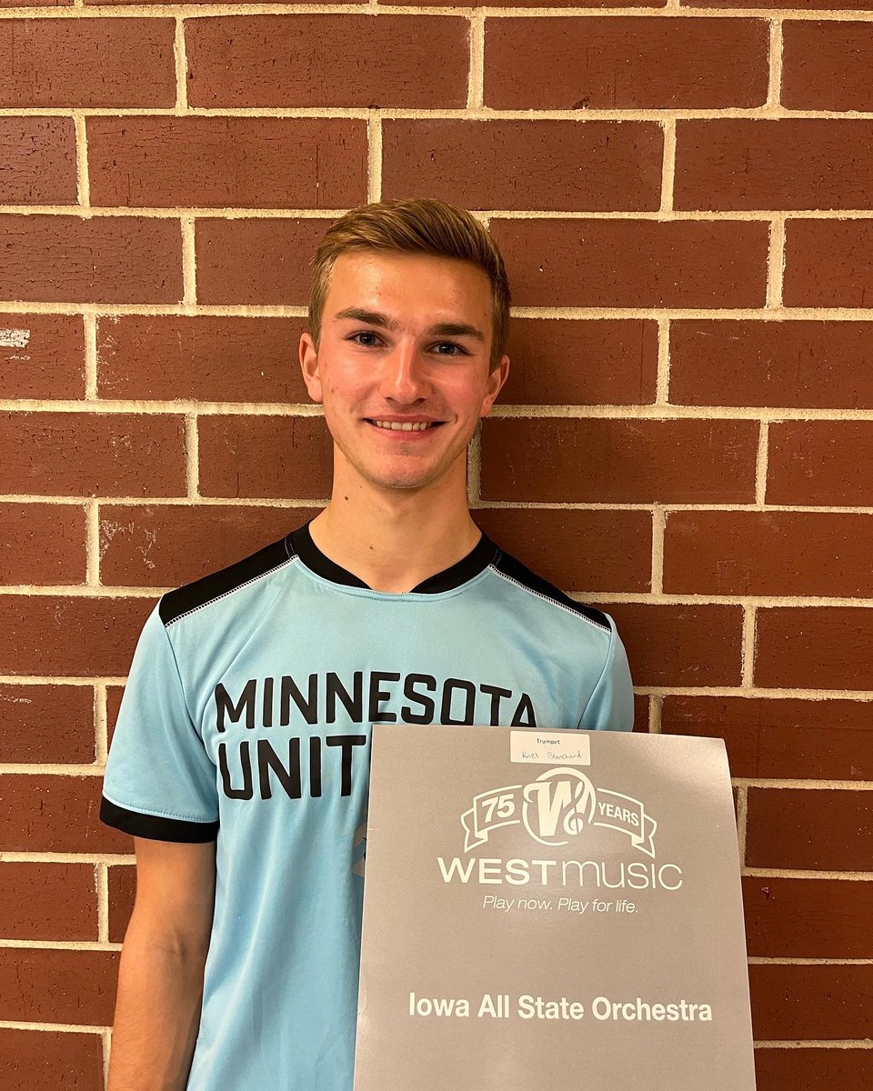 WintersetBands's tweet photo. Congrats to the following students on their acceptance into the prestigious Iowa All-State Band or Orchestra:

Alex Hoenig - Oboe (Orchestra)
Kael Blanchard - 1st Trumpet (Orchestra)
Gracie Cole - 2nd Clarinet (Band)
Ashley Alford - 3rd Clarinet (Band) https://t.co/a7OP59xpYn