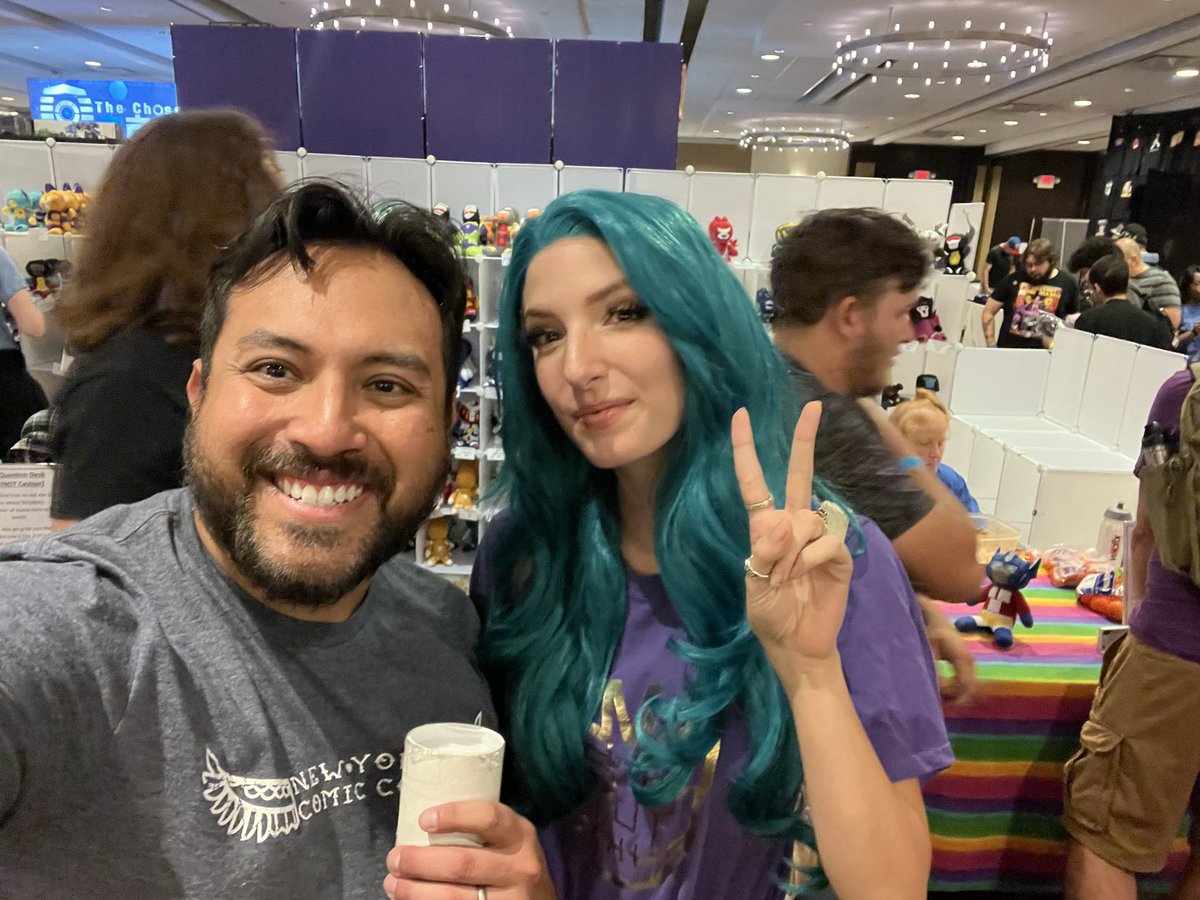 The Uncanny Omar and cosplayer @0dfel finally met in person at @tfcon! Wonder what “Map My X” episode they’re planning now! 🤔 #TFcon #Odfel #Comics #ComicBooks #XMen #Convention #Cosplay #Cosplayer