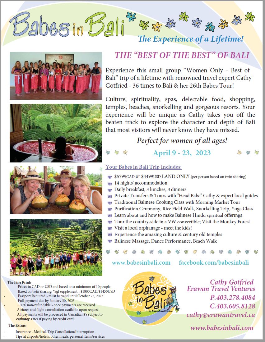BabesinBali's tweet photo. Is 2023 YOUR year to join the esteemed Babes in Bali Alumni?  For more information or to follow me on my current tour, please visit https://t.co/LHBpIc8tbb https://t.co/9uNtKRU51E