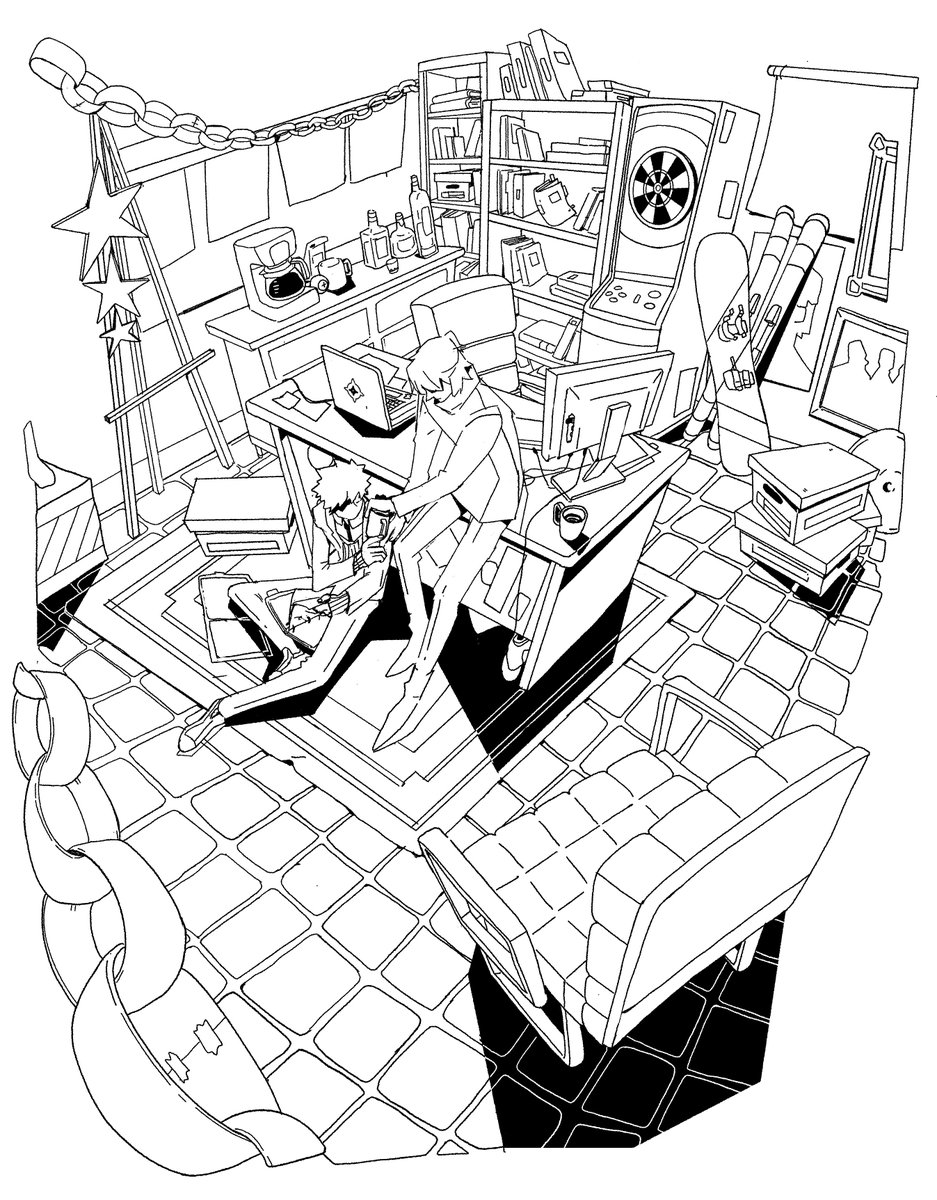 also here's the lineart! + and other process stuff. for fun. 