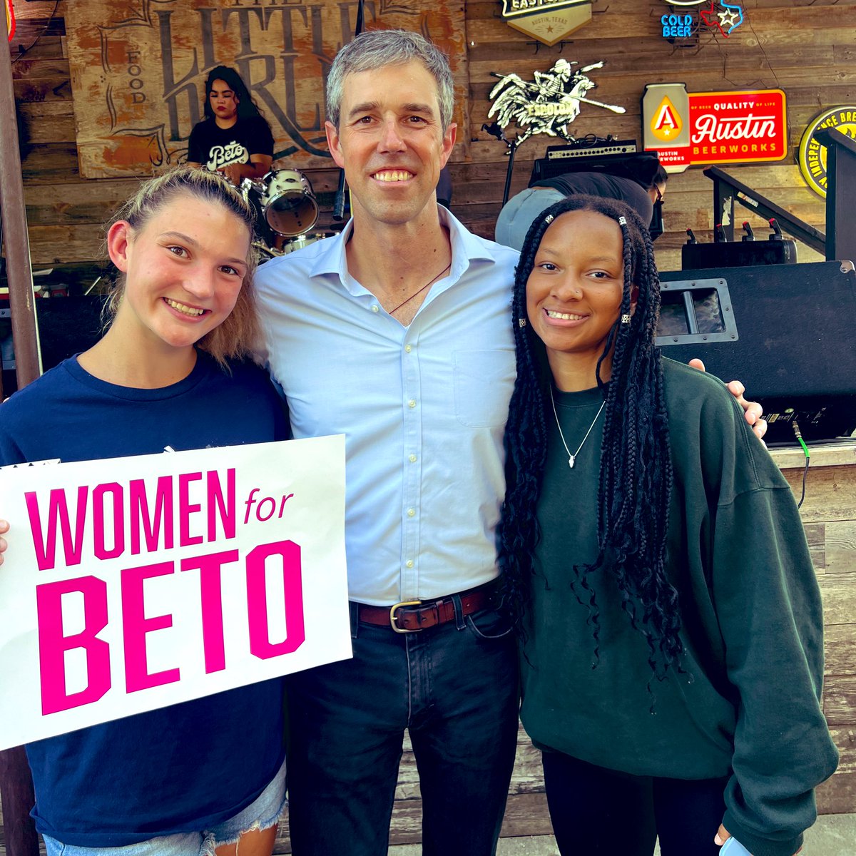 BetoORourke's tweet photo. It was Texas women — including Jane Roe, Linda Coffee, &amp; Sarah Weddington — who led the fight to secure abortion rights in 1973, and it's Texas women who are leading our state's fight to secure reproductive freedom this November. https://t.co/0KADazjyX7