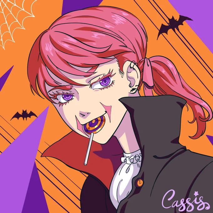 Posting some Halloween Art I made for @/applepies a bit early bc I'll be to busy this week <3 