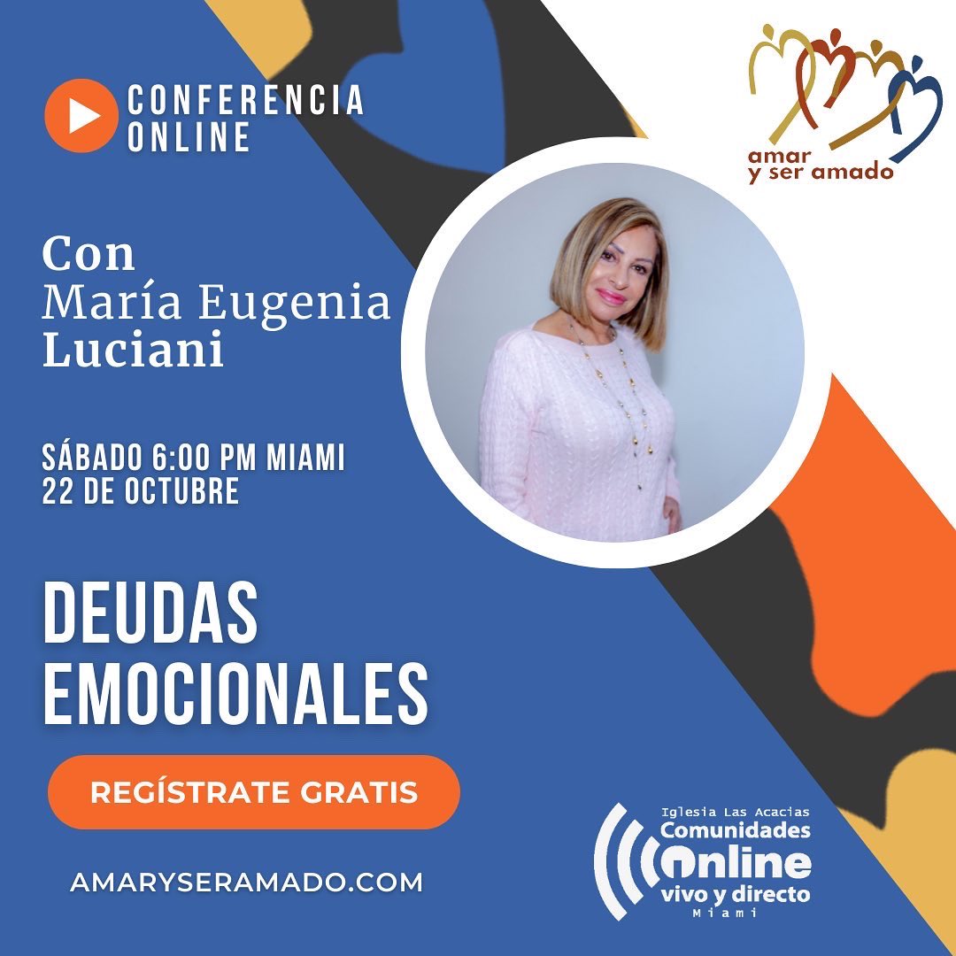 En 10 minutos comienza la conferencia de Clausura de Amar y Ser Amados. Recuerda que es completamente GRATIS! Conéctate aquí: 

us02web.zoom.us/j/84783365252