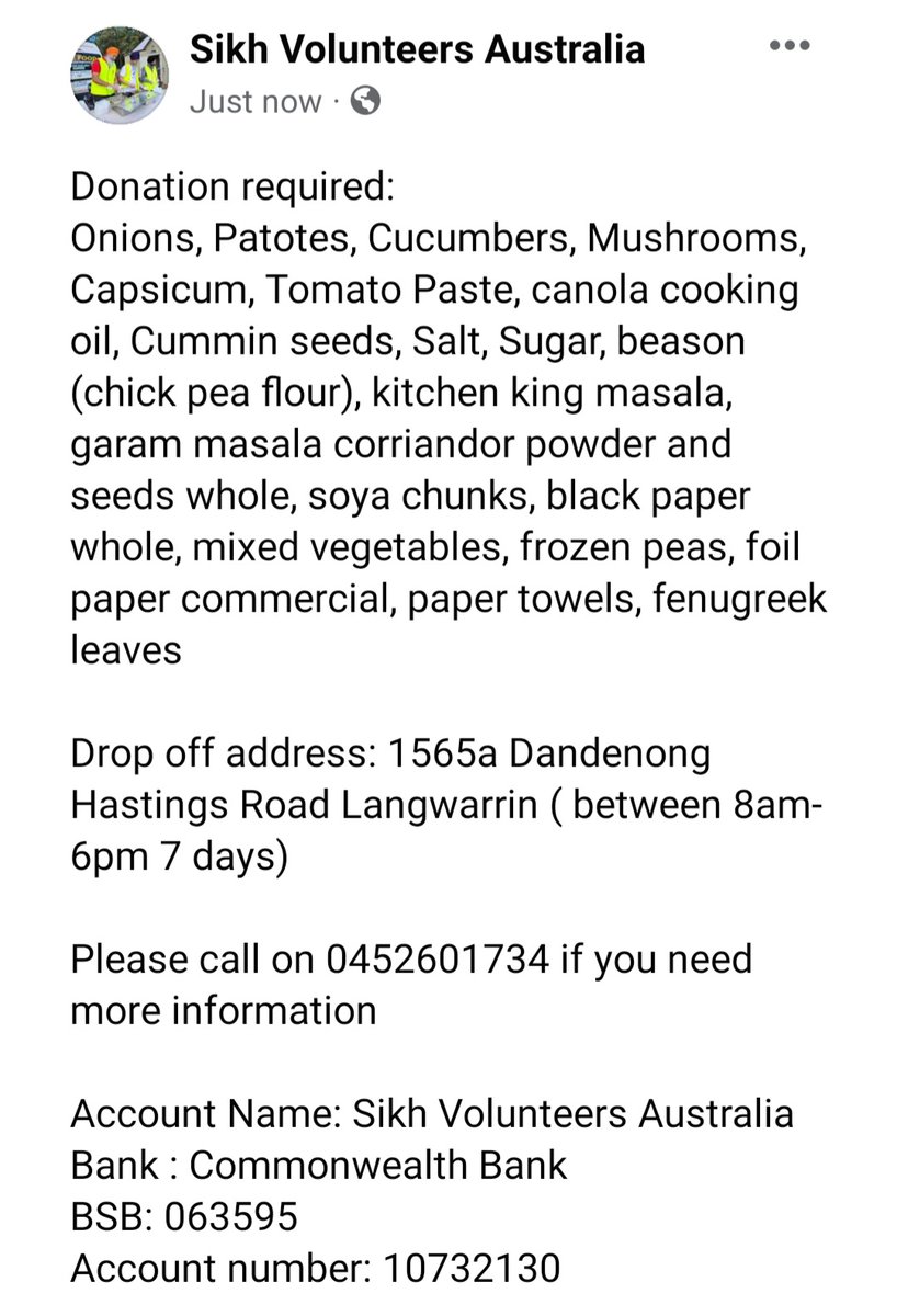 Sikh Volunteers Australia tweet media