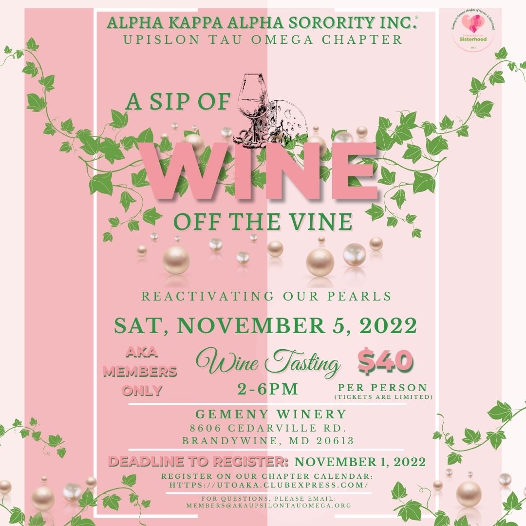 UTOAKA1908's tweet photo. Calling all members of Alpha Kappa Alpha Sorority, Inc. looking to reactivate. Please join the Upsilon Tau Omega Chapter for some sisterly fun and fellowship on Nov. 5th. Please register
https://t.co/433JLyfr4s
THIS EVENT IS FOR MEMBERS OF ALPHA KAPPA ALPHA SORORITY, INC. ONLY. https://t.co/i3AgxJCDiW