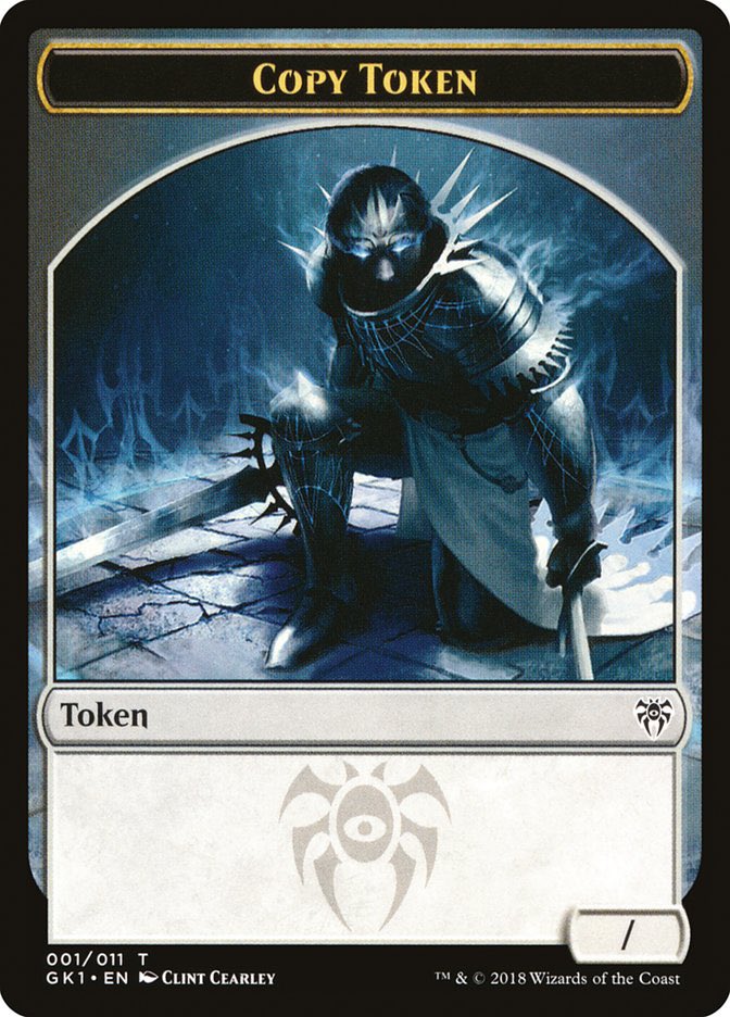 DailyTokensMTG's tweet photo. Today’s token of the day is Copy Token from Guilds of Ravnica Dimir Guild Kit! https://t.co/sSeYoqaETo