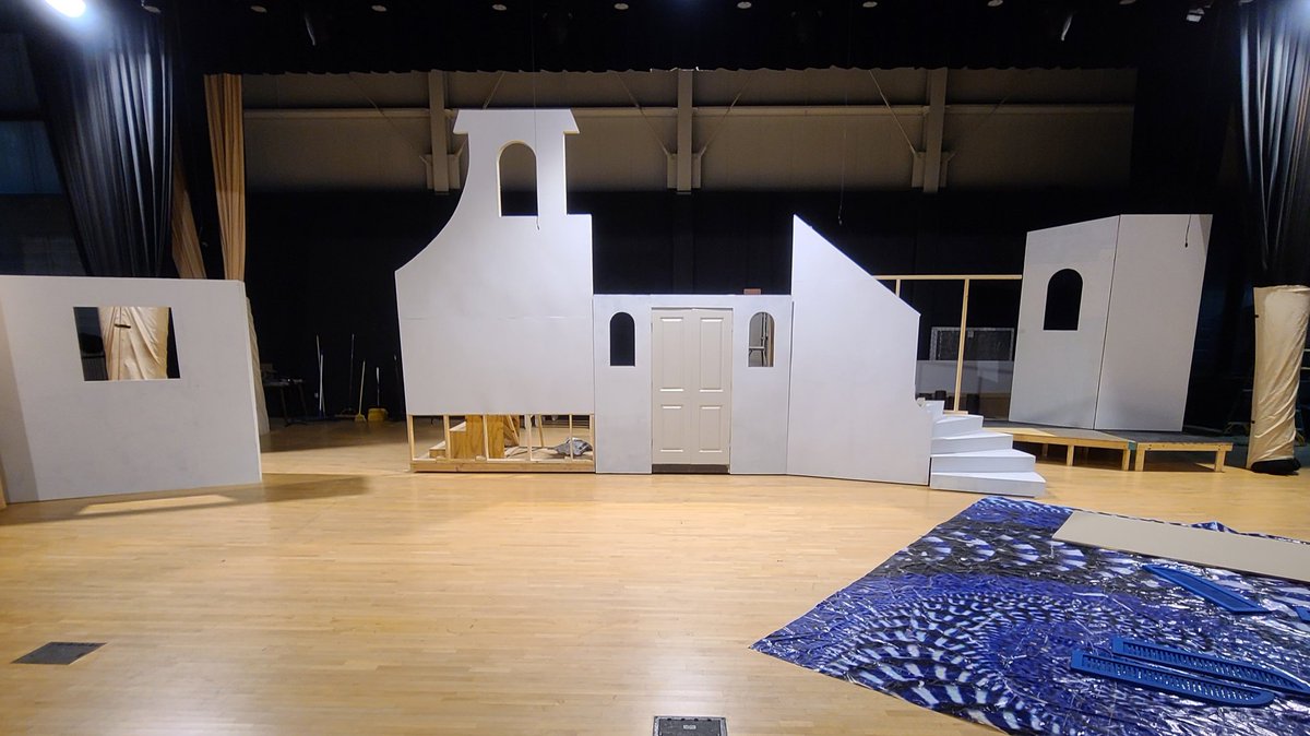 dragondirector's tweet photo. Busy Saturday. Workday and first orchestra rehearsal. Lots of progress on the set and the orchestra sounds awesome. Less than 3 weeks until MAMMA MIA! @SouthernHancock @VoelzJames #NPperformingArts https://t.co/DaIXr2n2Bi