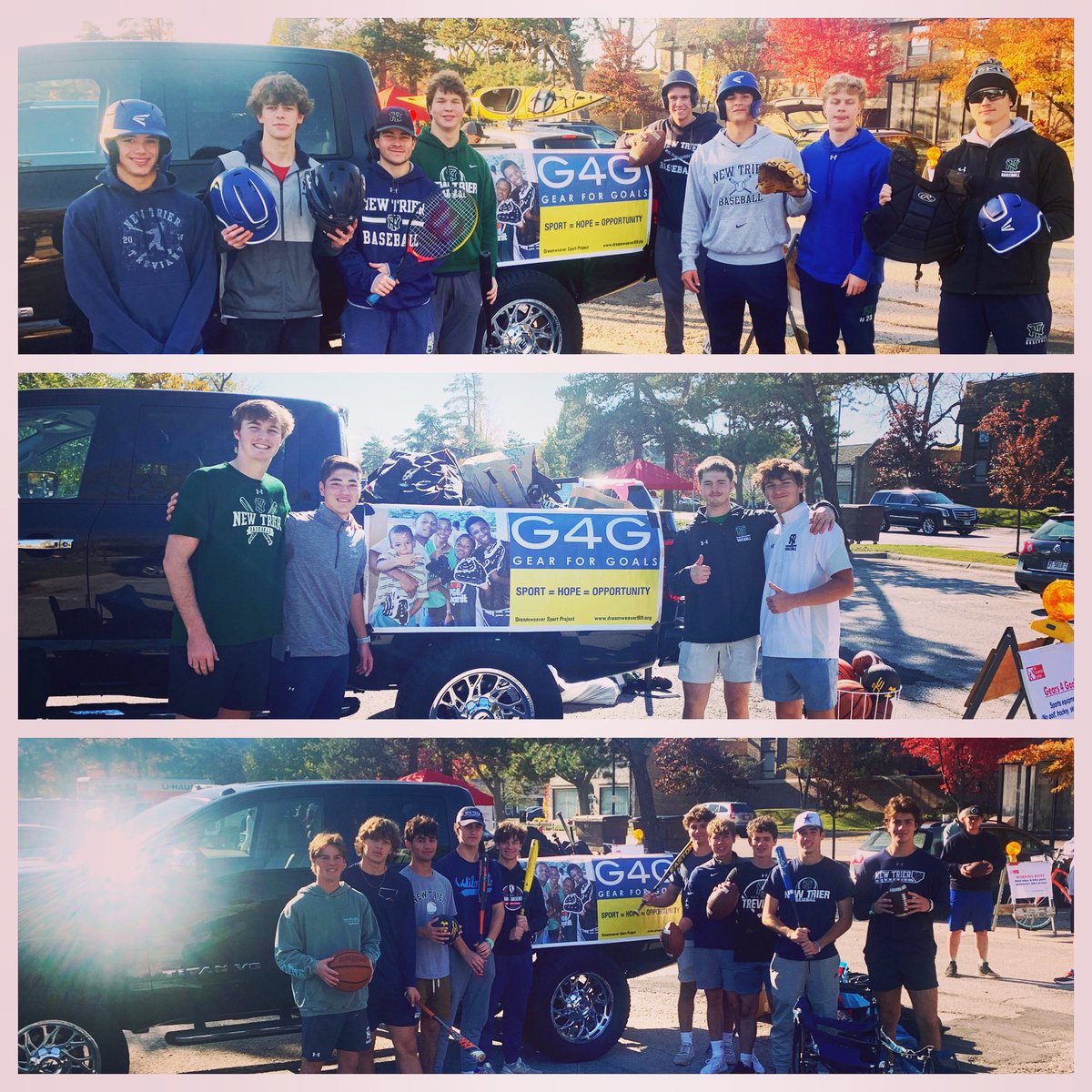 MNaps22's tweet photo. NT Baseball doing a little community volunteering this morning! Thanks guys! #ntbaseball @AthleticsNTHS @NewTrier203 https://t.co/Iy2MvR6DQn