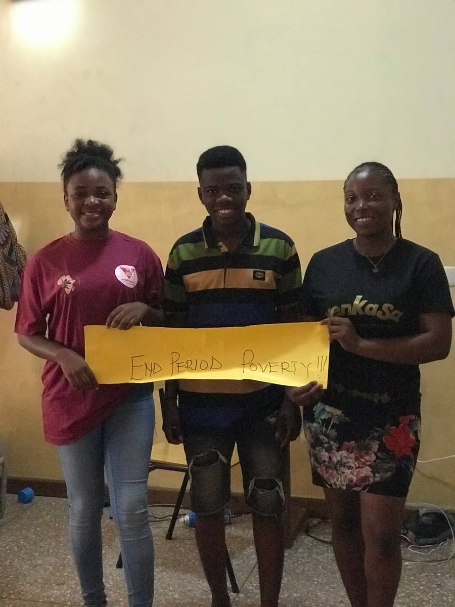 TheoKing1first's tweet photo. Today YAM CAPE COAST Branch had a successful outreach in Supernuation Hall. And was all about #End Period Stigma Campaign # End Period Poverty. Students were referred to PPAG Cape Coast facility for services and the YENKASA call line was given out along with fliers. https://t.co/JlksEOUlhw