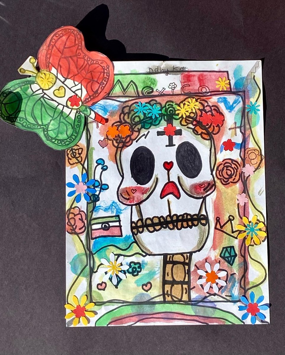 wowartproject's tweet photo. Shoutout to all the art teachers and artists out there in windy places determined to fight against 26 mph winds to photograph art today, whew #arted #artsed #burksmisd #sugarskull #culturenight #mexico🇲🇽 #artshow https://t.co/3GDRBOKTA2