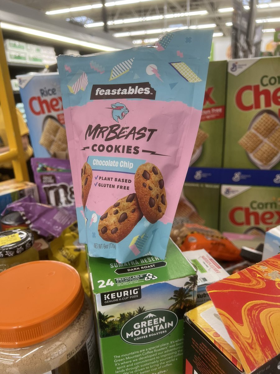 TheMatoe's tweet photo. The last bag of  @Feastables cookies on the clearance shelf and opened?Such disrespect! We had to drive to another city to find some. https://t.co/wuskPn9L75