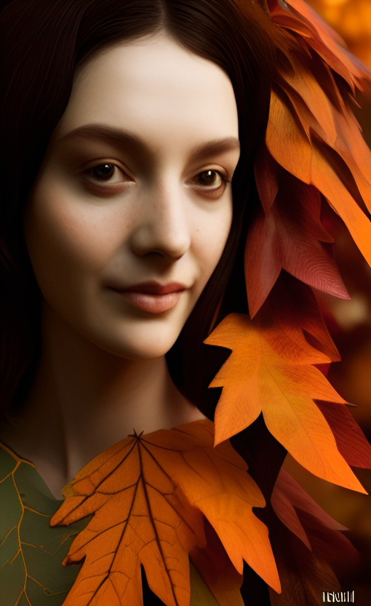 echohotel49's tweet photo. goddess of the autumn forest, woman made of leaves, autumnal, leaves, luminescent, photorealistic, ultra-detailed, intricate details, cute, natalia theli, delibor garic, Kevin sloan, artstation @WOMBO #dreamai https://t.co/IcRCq5Gxly