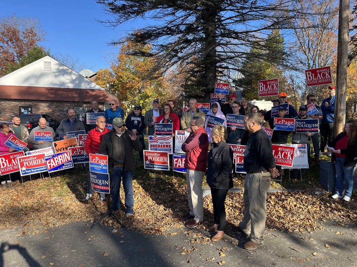 MESenateGOP's tweet photo. Senator Brad Farrin &amp; Senator Russell Black today fought for Maine jobs in Skowhegan.

Right now the Shawmut Dam and Sappi mill are under threat and the closure of the mill would be devastating.

Thanks to Senators Black and Farrin for fighting for their communities! #mepolitics https://t.co/ee3BrgXJjK