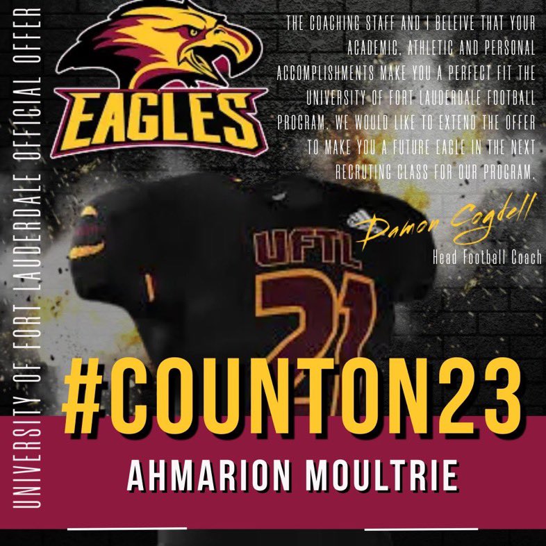 Blessed to receive my first offer from university of Fort Lauderdale. Thankful for the man above🙏🏾. <a href="/CoachMcnair22/">CoachMac</a>