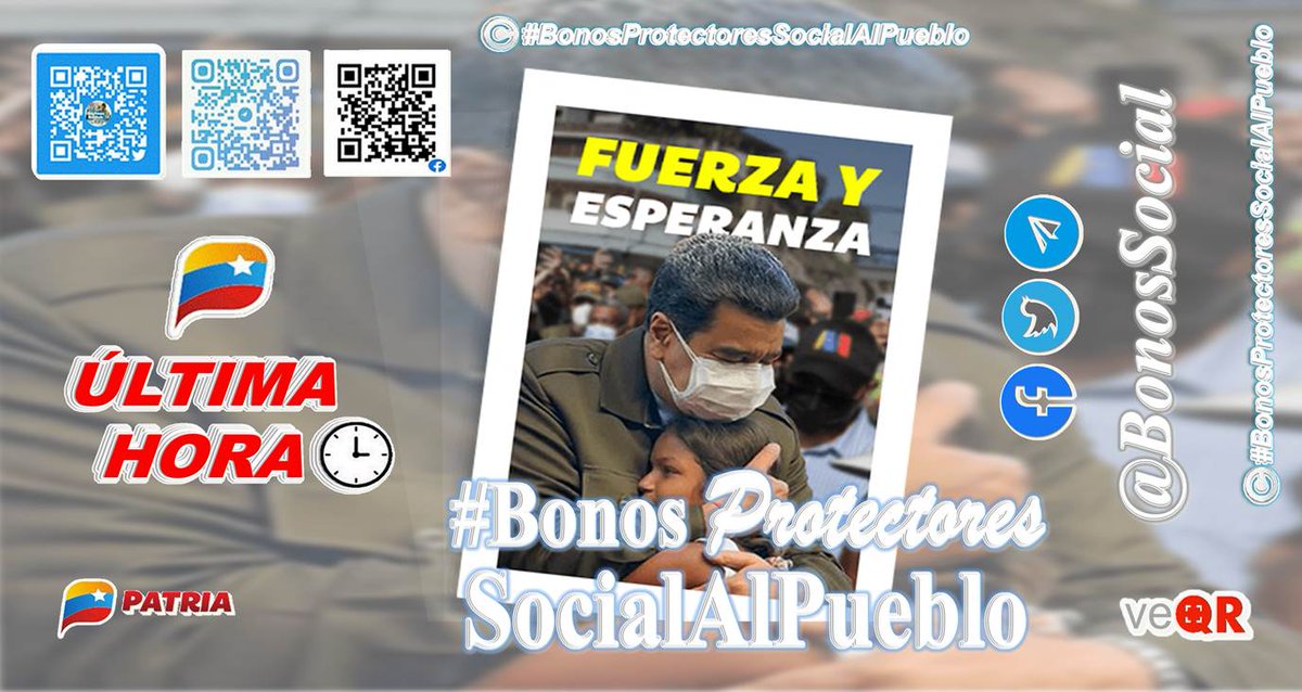BonosSocial's tweet photo. 🖥️ #ATENCIÓN: Al finalizar la entrega del Bono #FuerzaYEsperanza que culmina hoy #22Oct de 2022 a través del Sistema @CarnetDLaPatria queda pendiente por activar el 2do. #BonoEspecial del mes

📌 Atentos a las información oficial del #BlogPatria

@BonosSocial
#VenezuelaEnAmorYPaz https://t.co/EM1tLa92kS